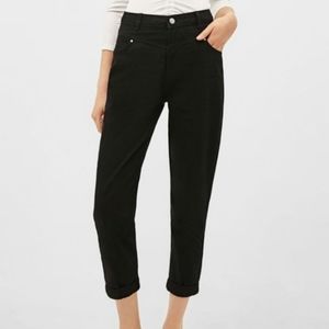 Bershka - Mom Fit Relax Black Denim Jeans   Size 00